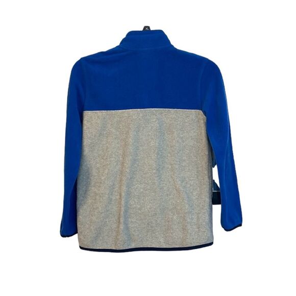 Eddie Bauer | Boys Pull Over Fleece Jacket Gray Blue 1/4 Zip Size M 10-12 - Picture 2 of 14